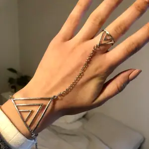Handsmycke/armband med ring. 🩷