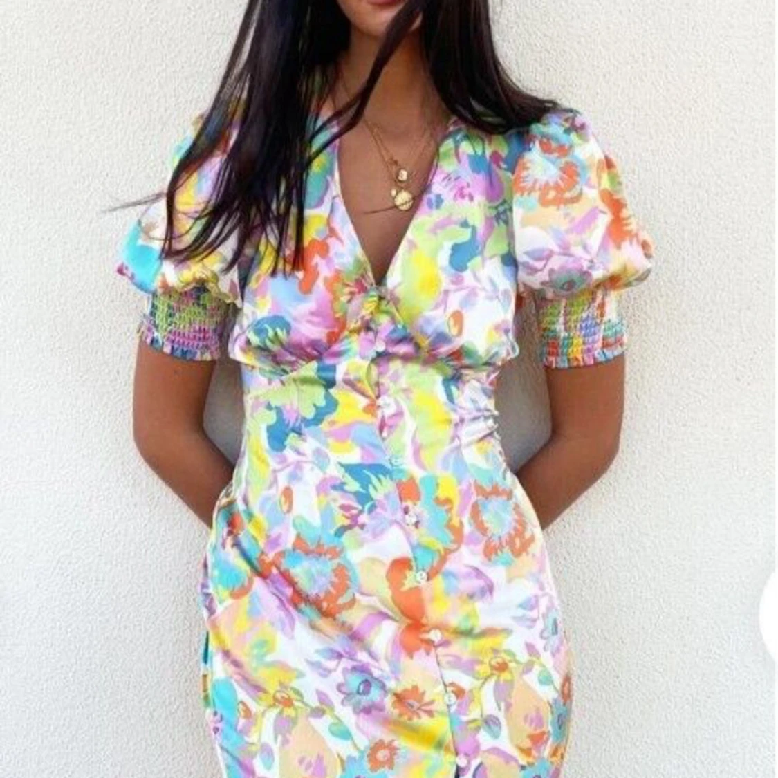 Never Fully Dressed multifärgad mönstrad långklänning - 92