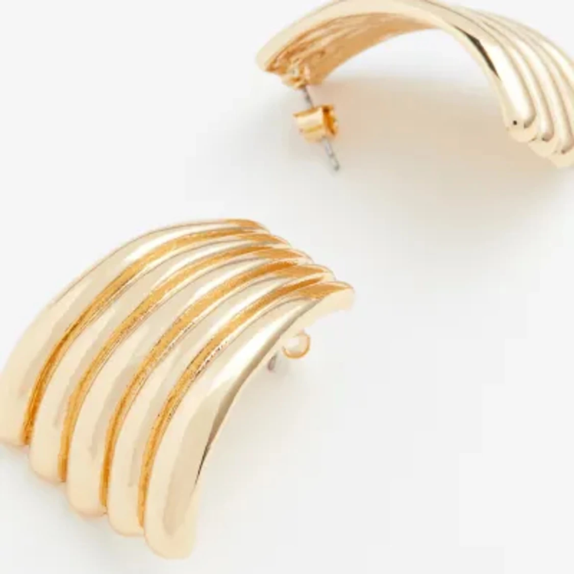 Breda räfflade örhängen  - 2