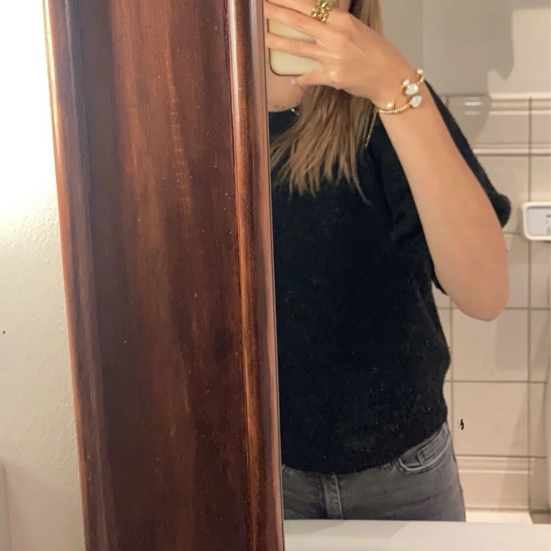 Kortärmad stickad tröja från vero Moda 