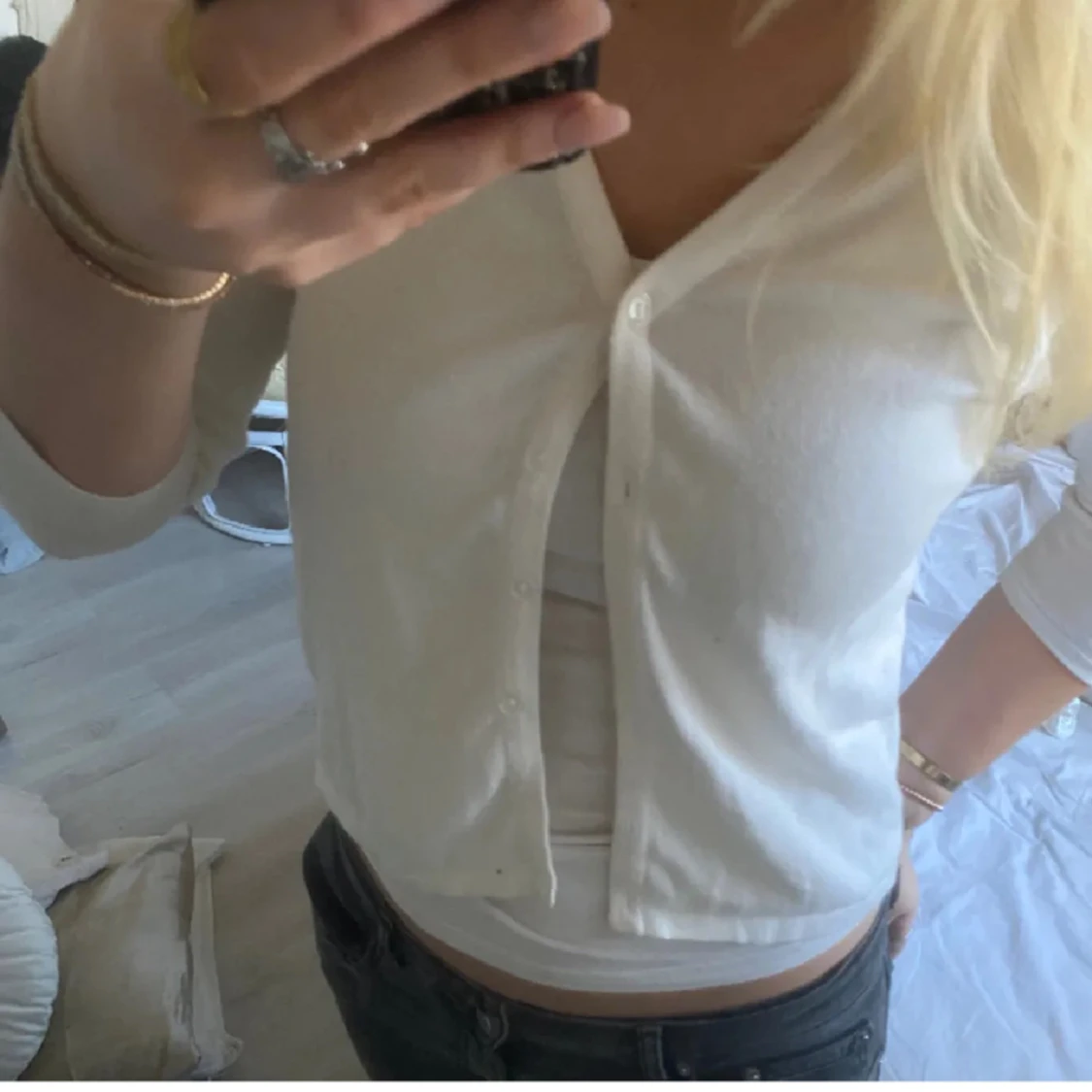 Trekvartsärm kofta - 91