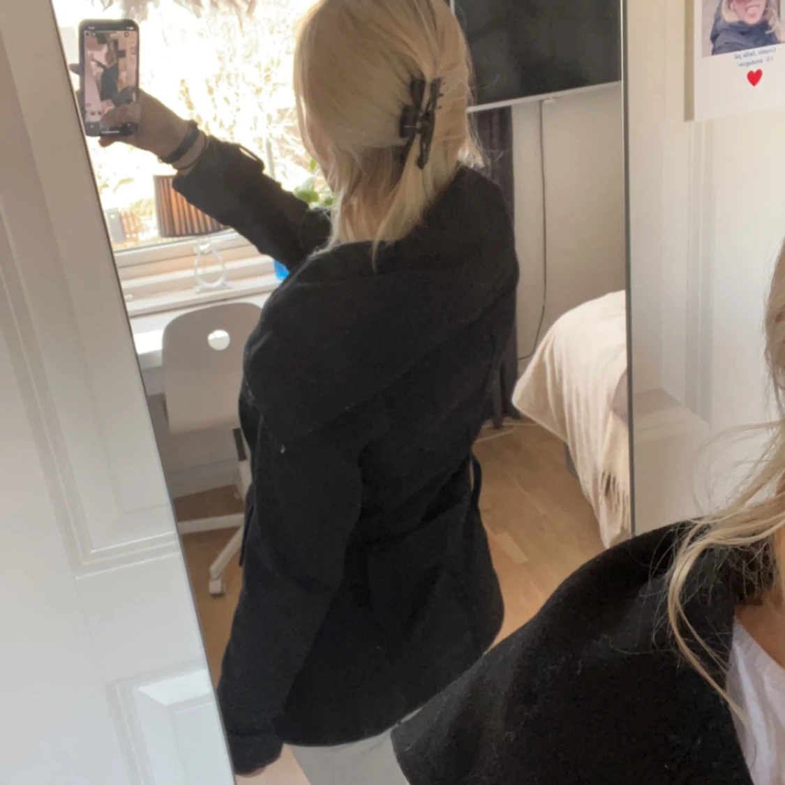 Svart fin kappa  - 90