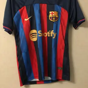 Hej, jag säljer min Barcelona tröja jag fick den av min kompis men den var för liten för mig som jag ska sälja den vidare. Priset kan diskuteras  300 kr