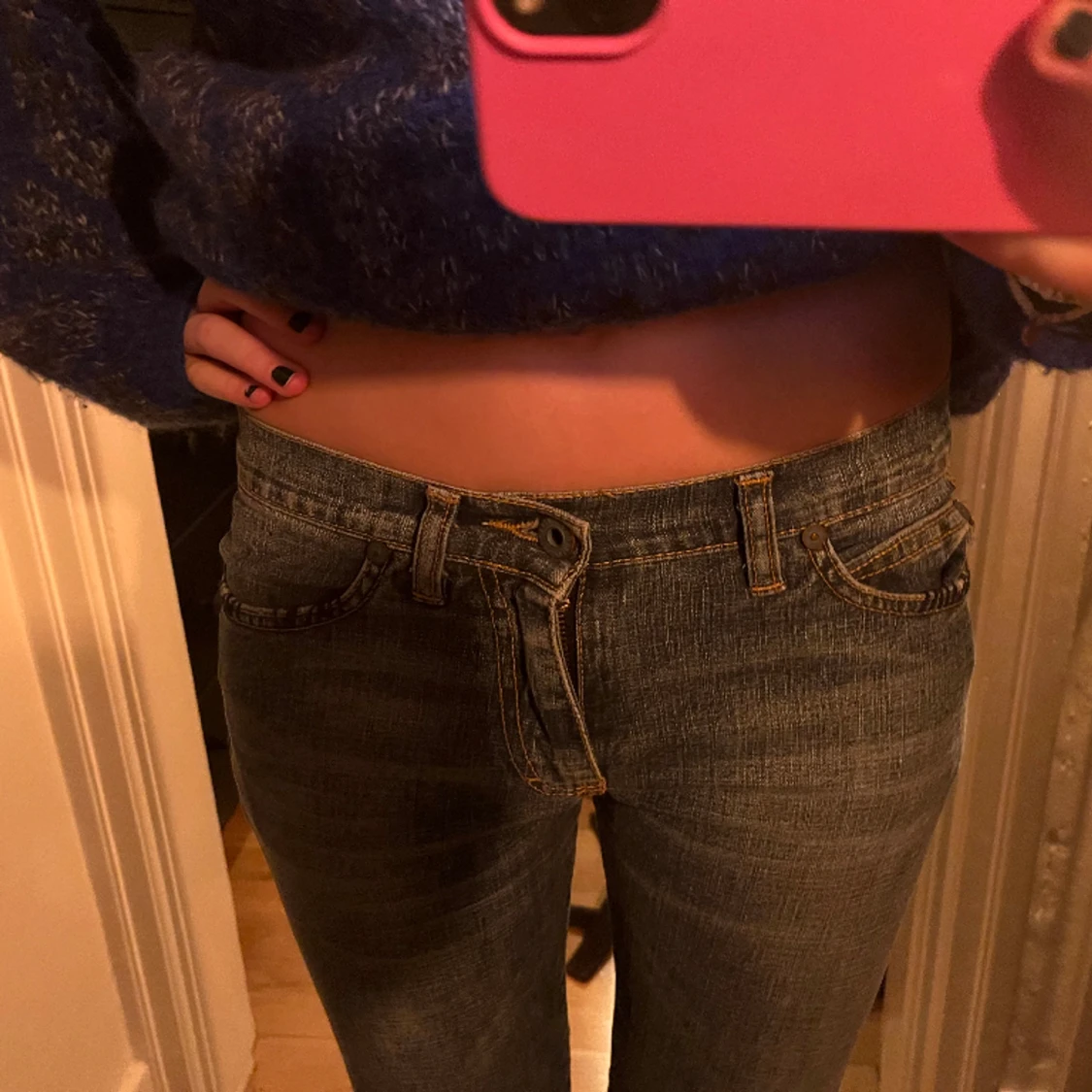 Lågmidjade bootcut jeans  - 90