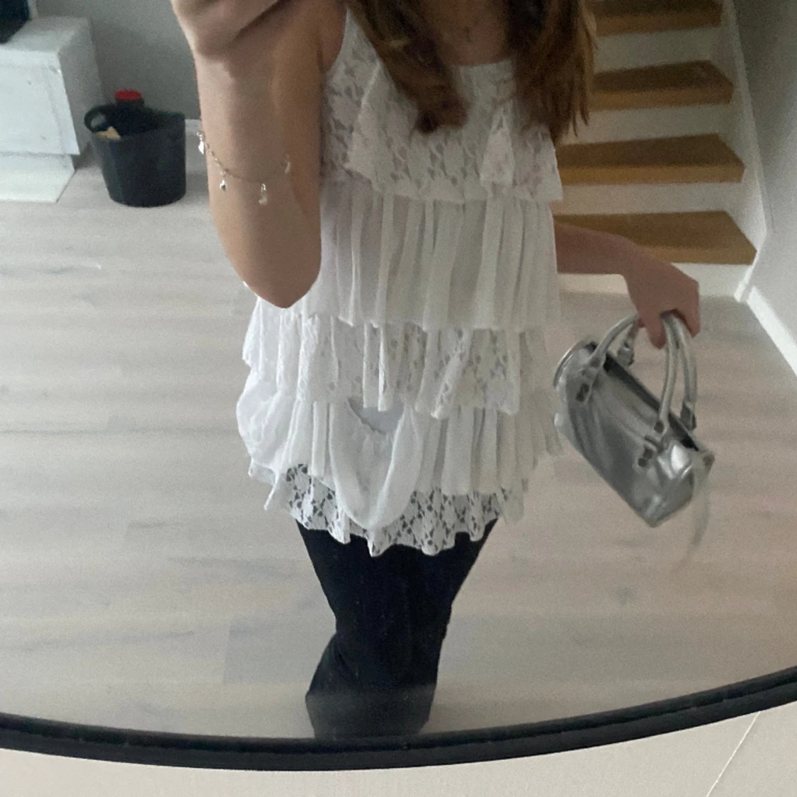 Vit volangtopp  - 91