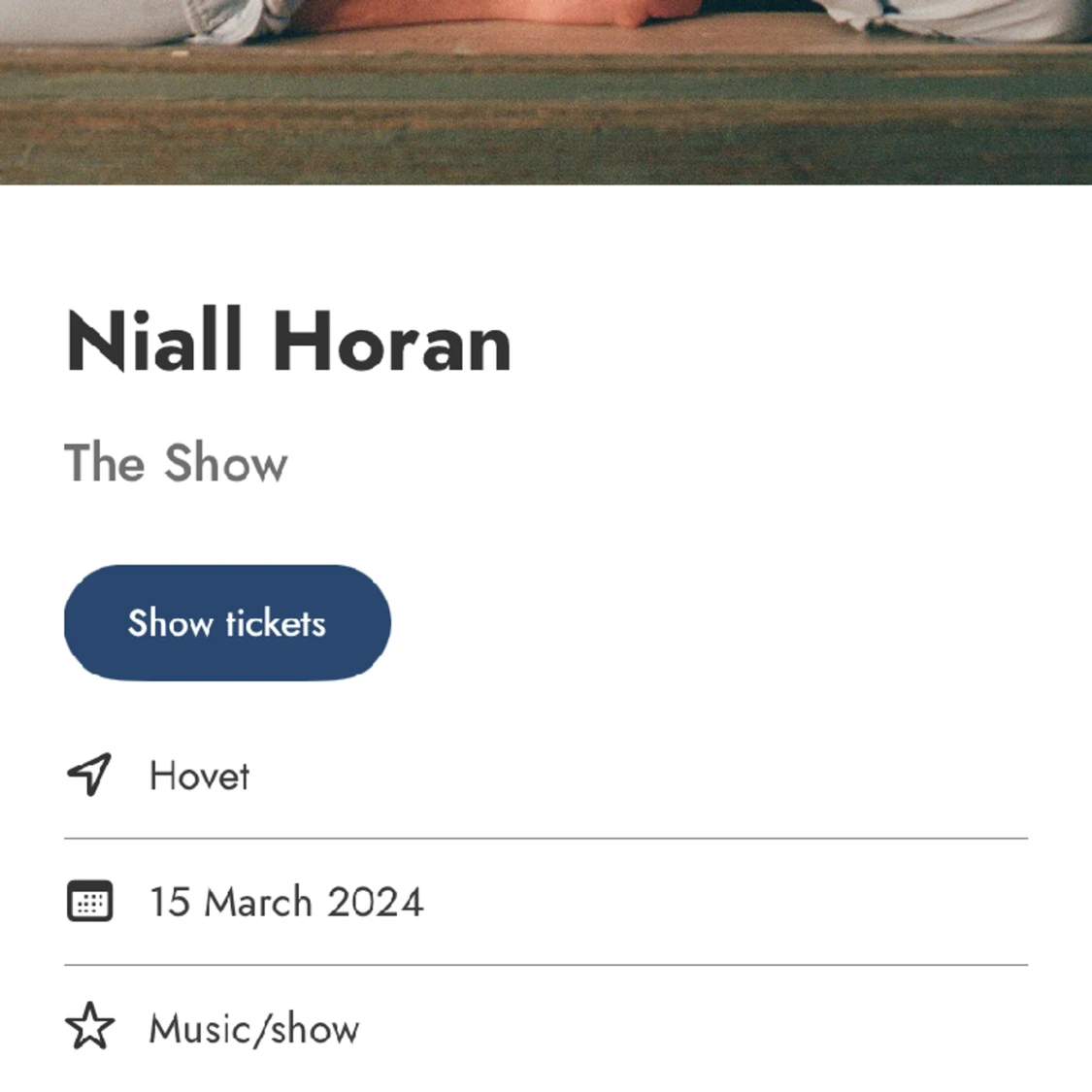 Niall Horan konsertbiljetter  - 90