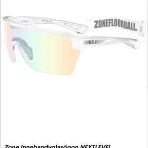 Zonefloorball innebandyglasögon Nextlevel. Inköpta 2023 på Klubbhuset online. Endast testande, aldrig använda på träning eller match. 