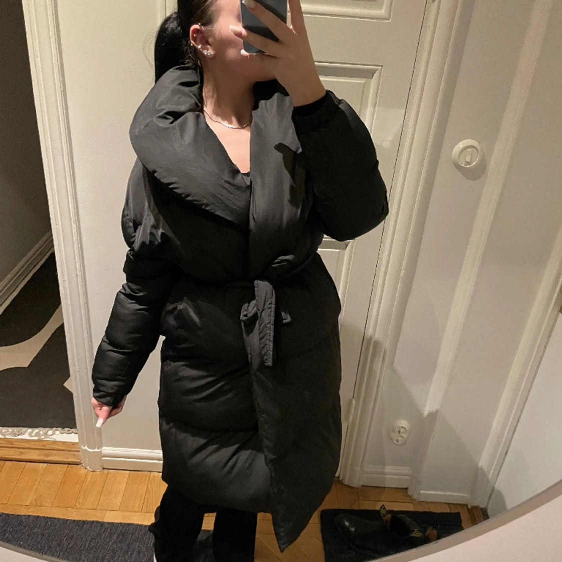 Svart puffer jacket - 91