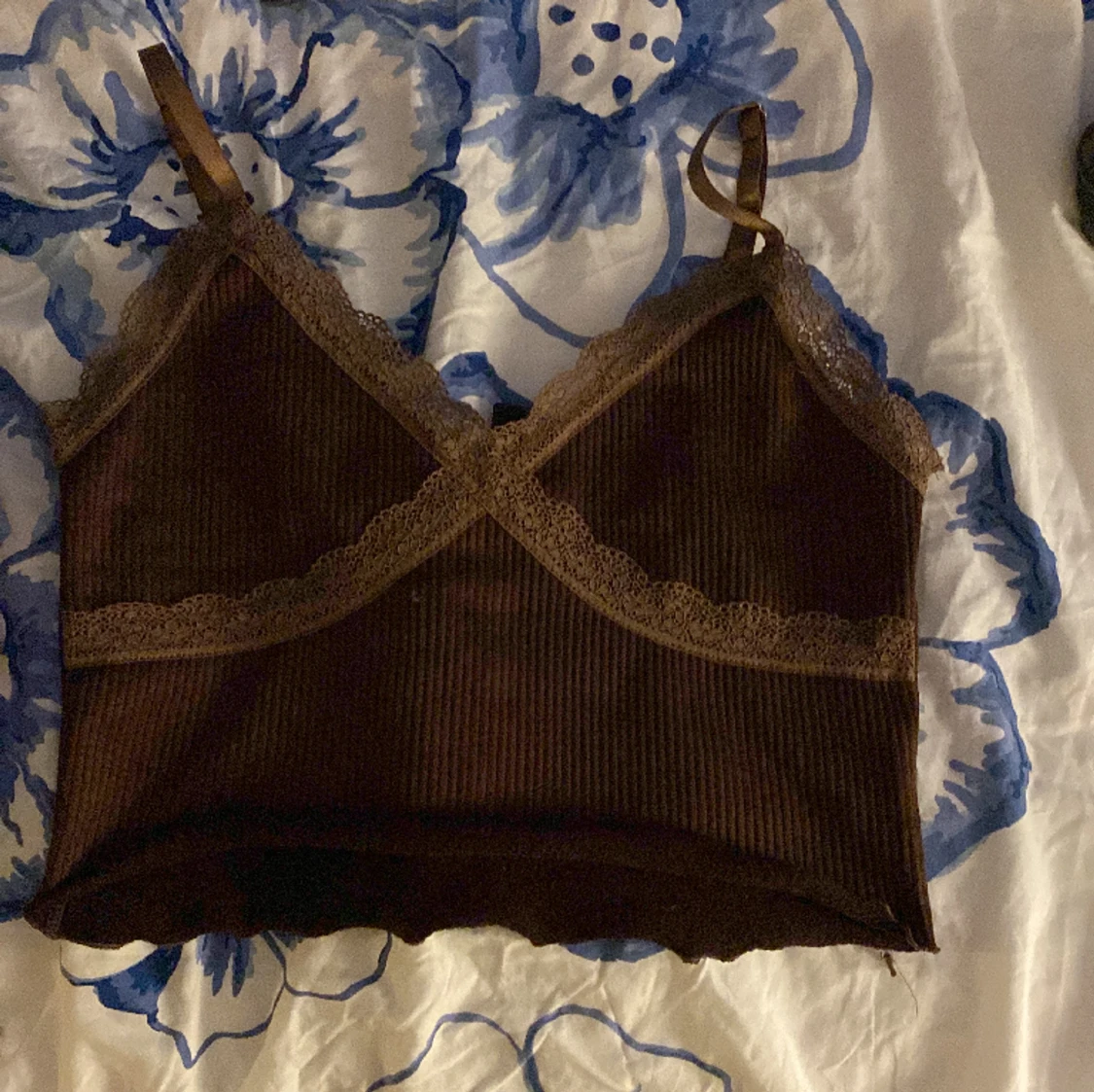 Brunt crop top linne - 91