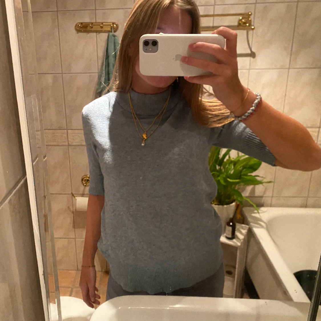 Stickad T-shirt  - 90