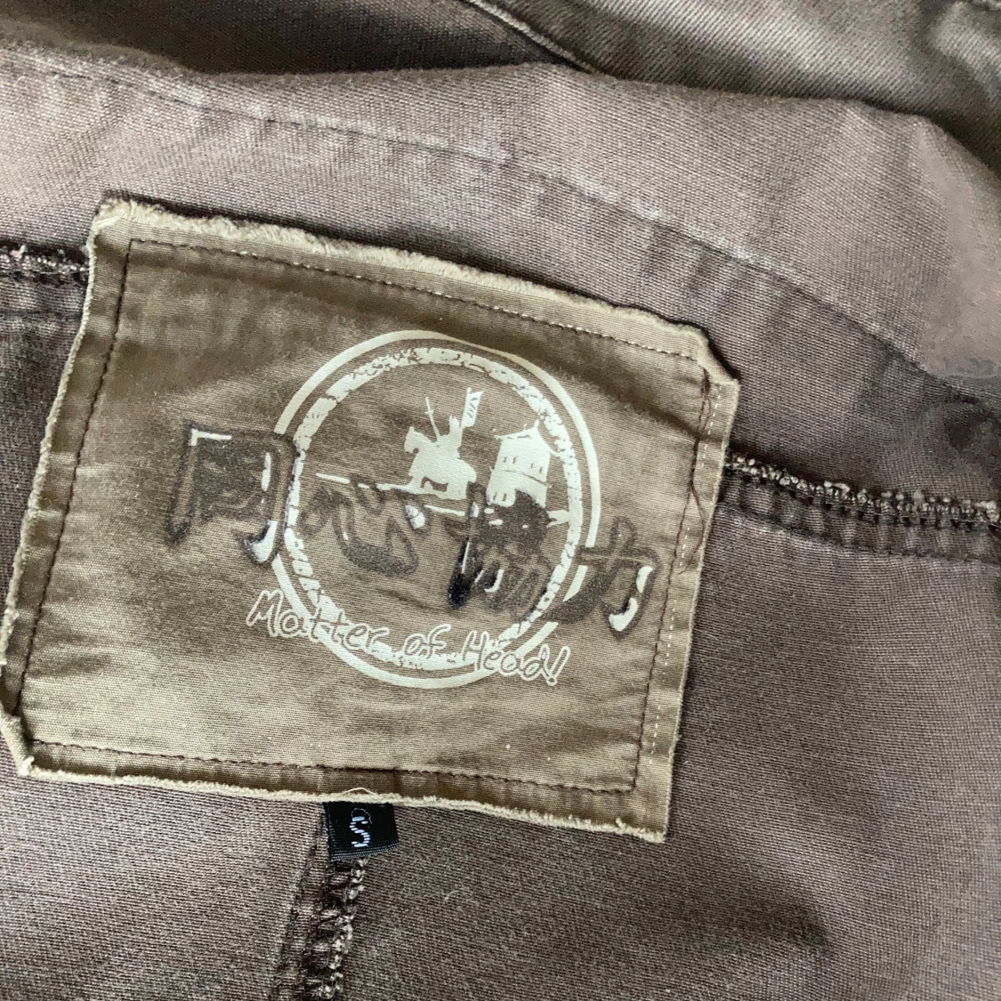 Brunt jeans jacka, low waist bälte - 93