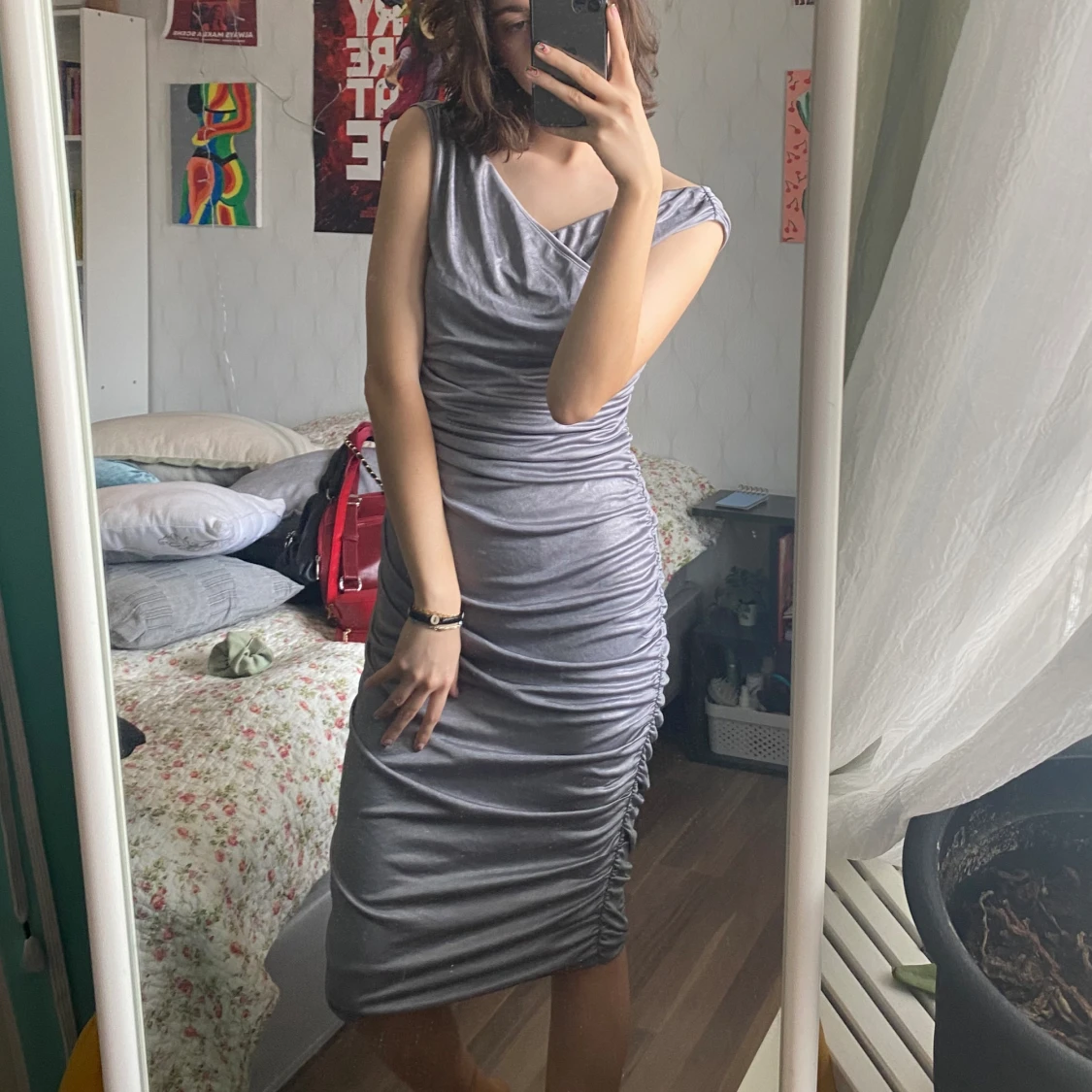 Grå klänning - 90