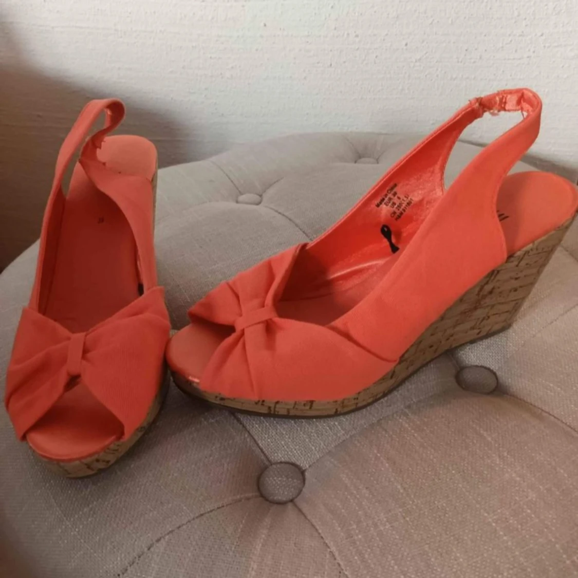 Sandaletter stl 39 apelsinfärgad canvas🍊