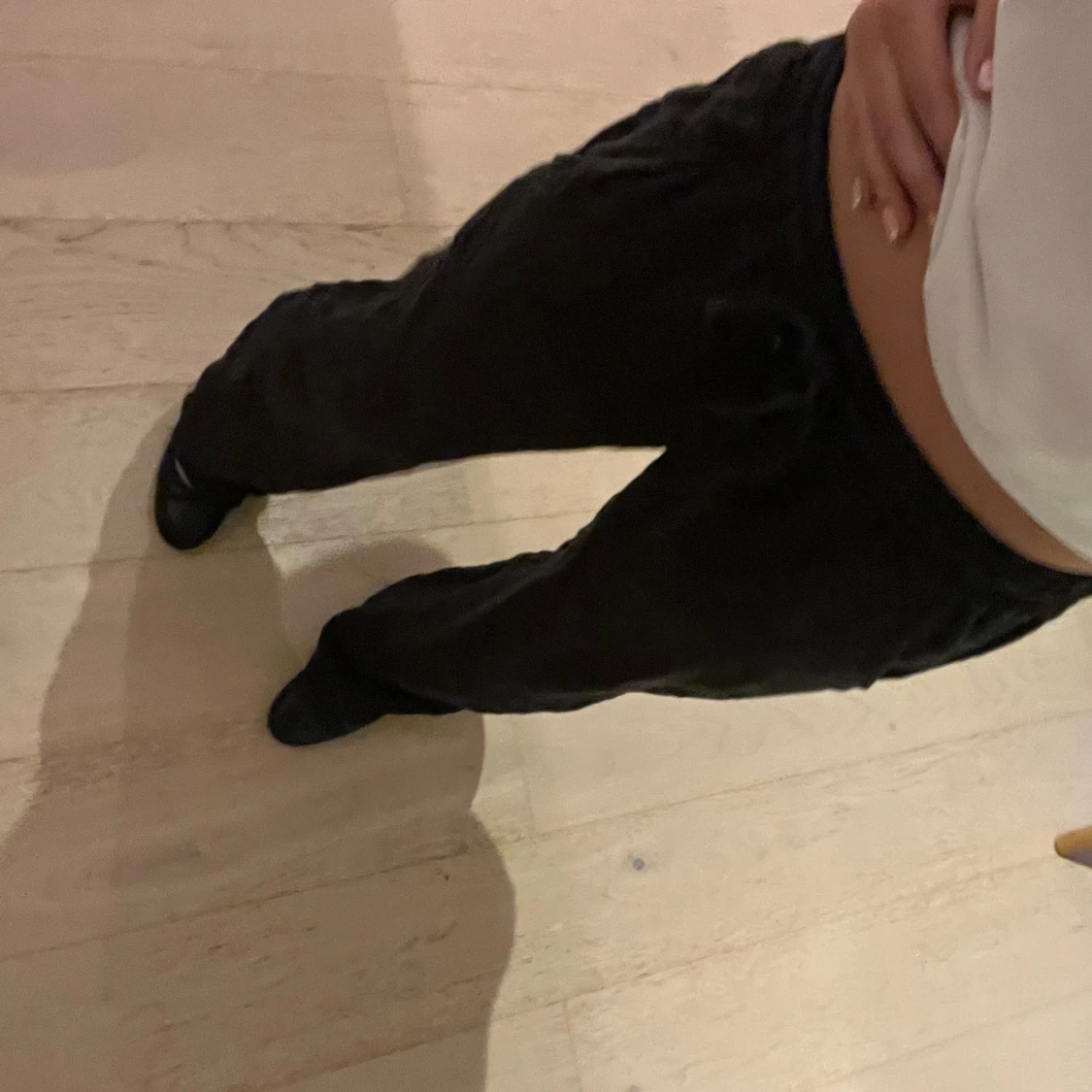 Svarta linnebyxor - 91