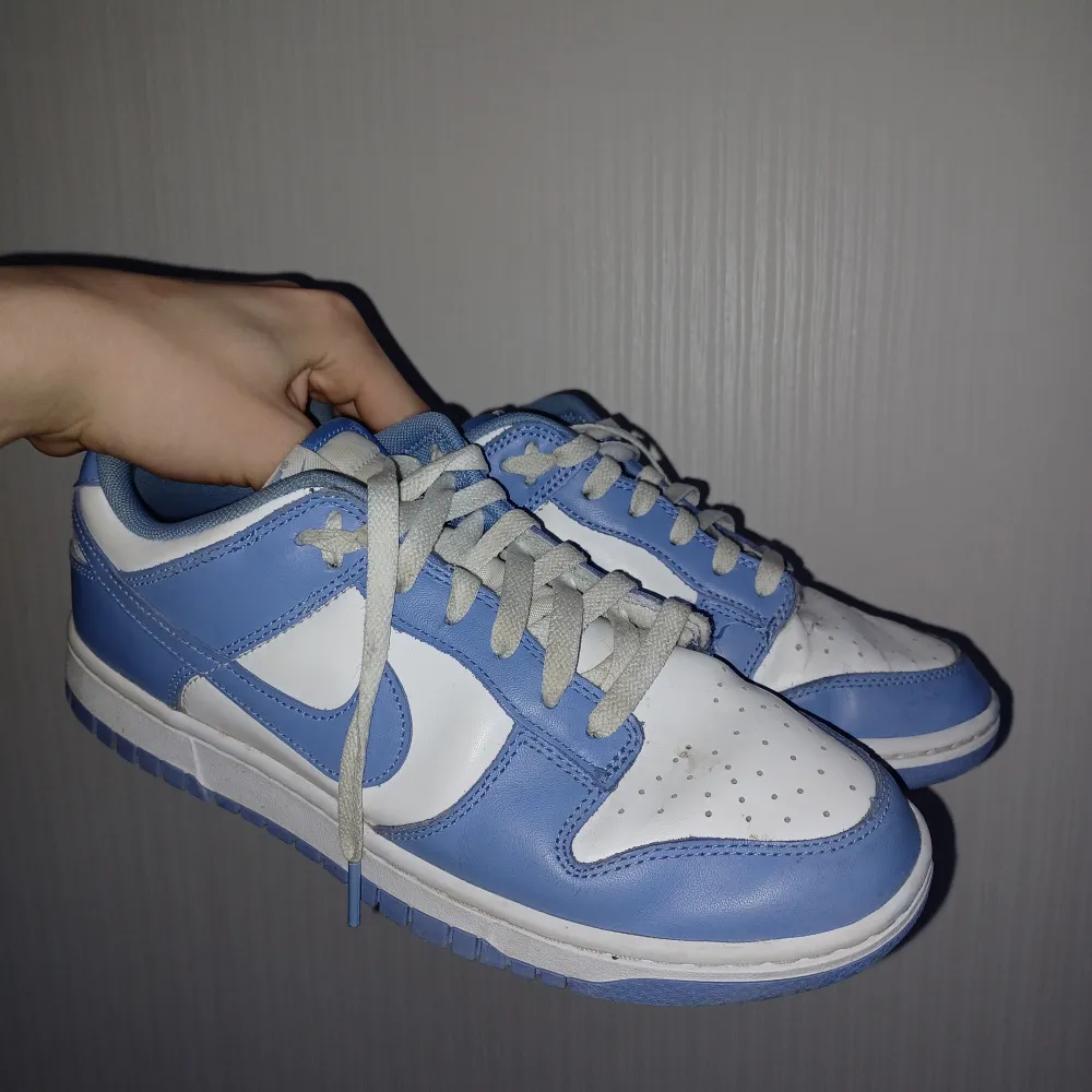Fina använda skor. Storlek 42. Nike skor blå och vita. Skor.