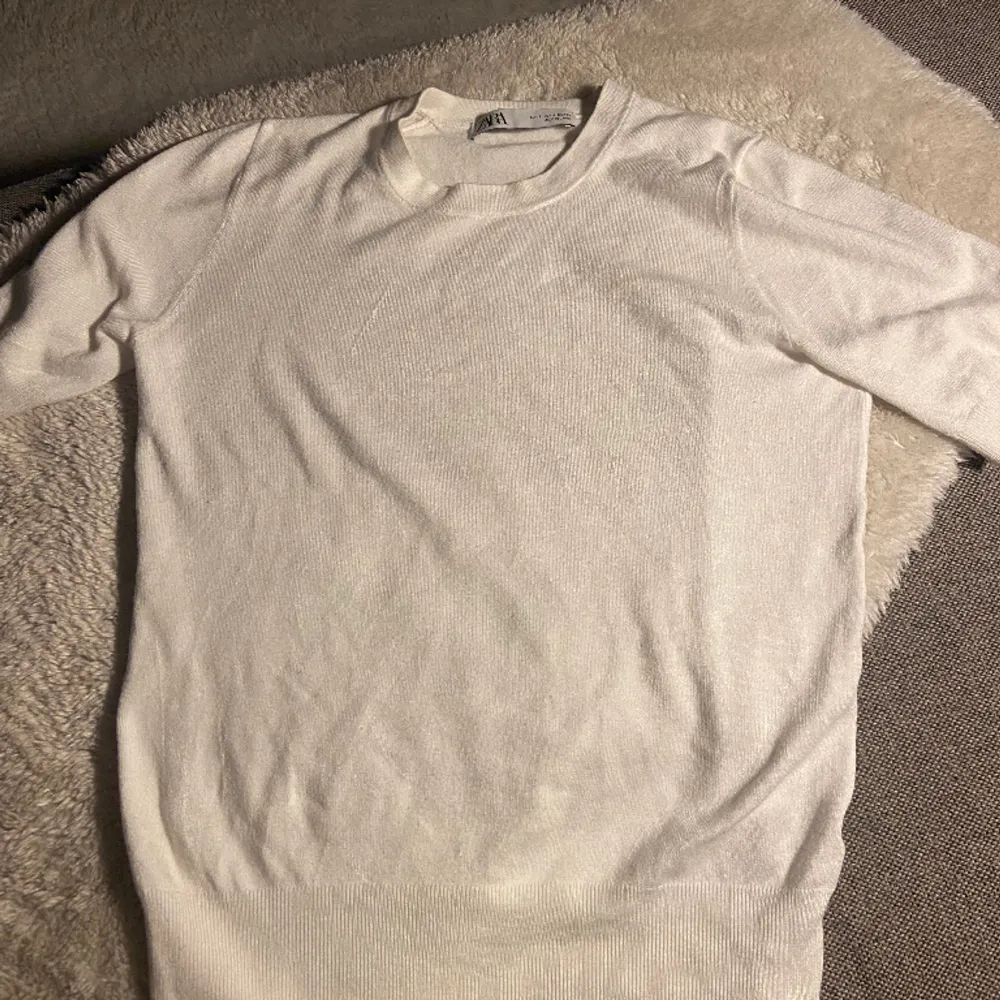 (Lånad bild) Jättefin tröja från zara, säljer pga att den är lite förstor 💕 Storlek S. T-shirts.