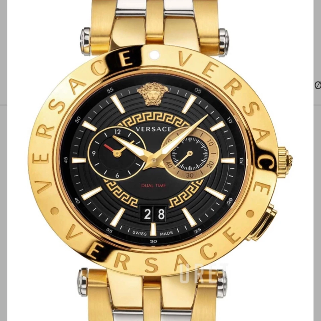 Versace V race svart/stål 46 mm