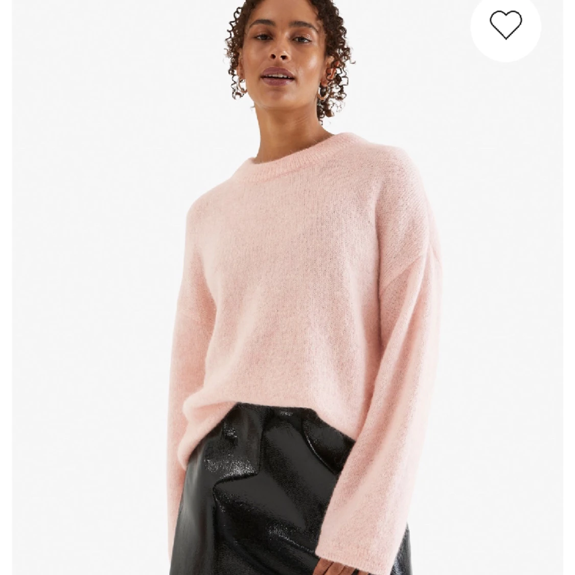 Rosa stickad tröja - 90