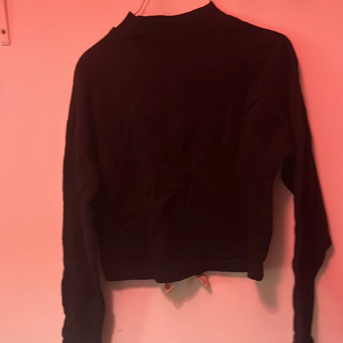 Blå hoodi mag tröja - 90