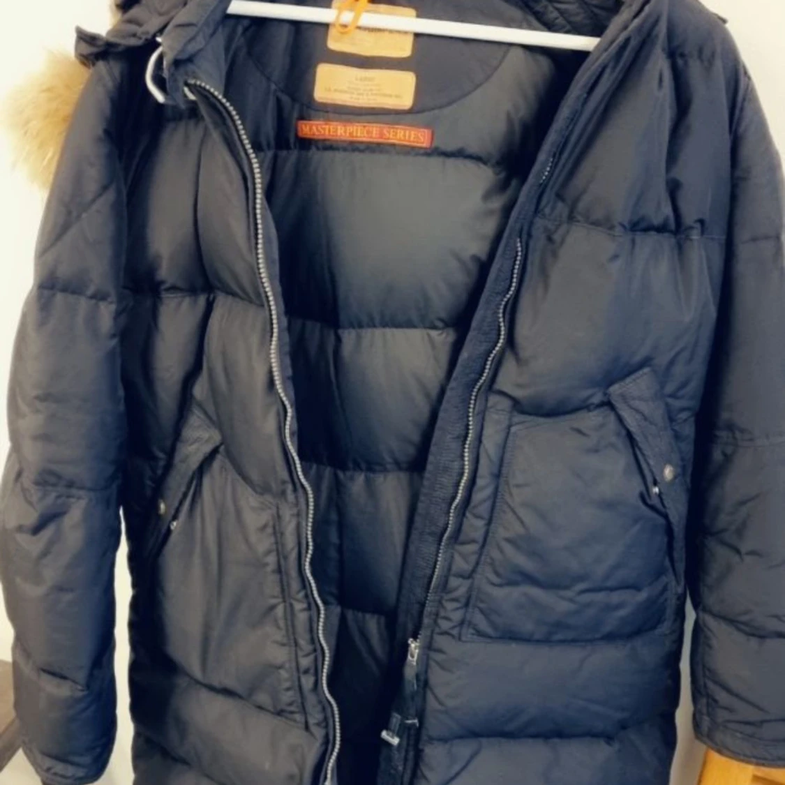 Äkta Svart lång dunjacka från Parajumper  Longbear L - 91