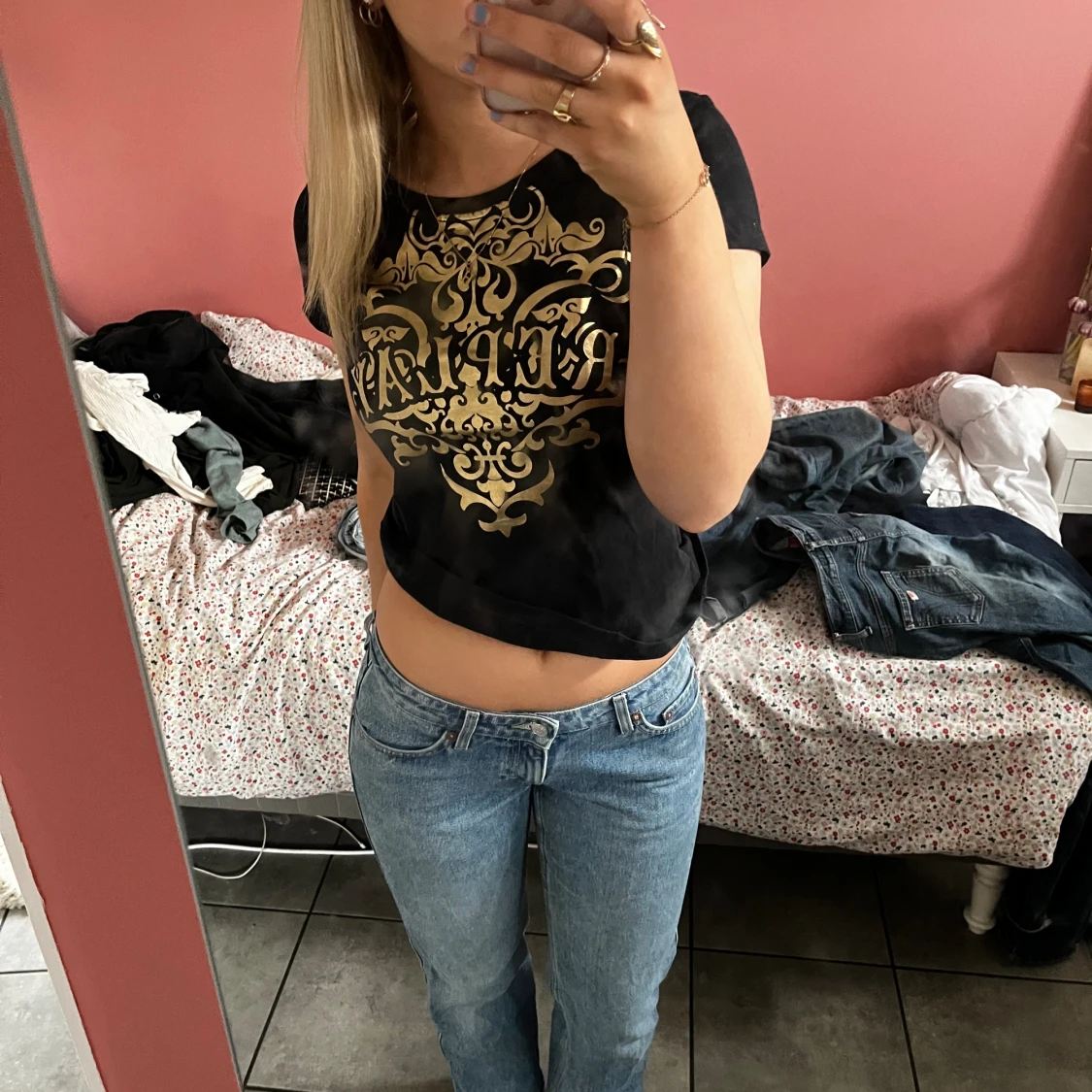 Ljusblå arrow jeans från weekday❤️