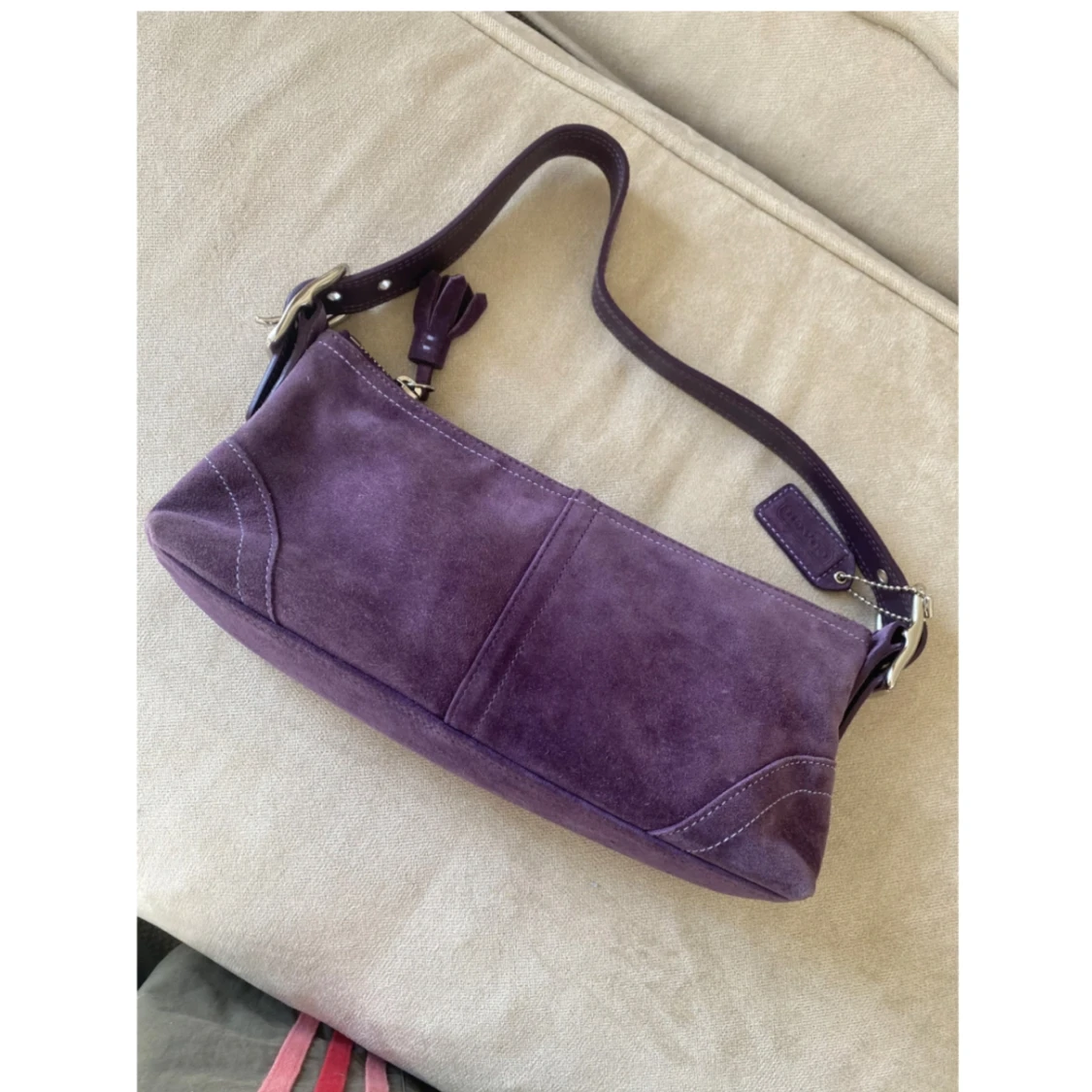 Coach handväska mocka vintage y2k