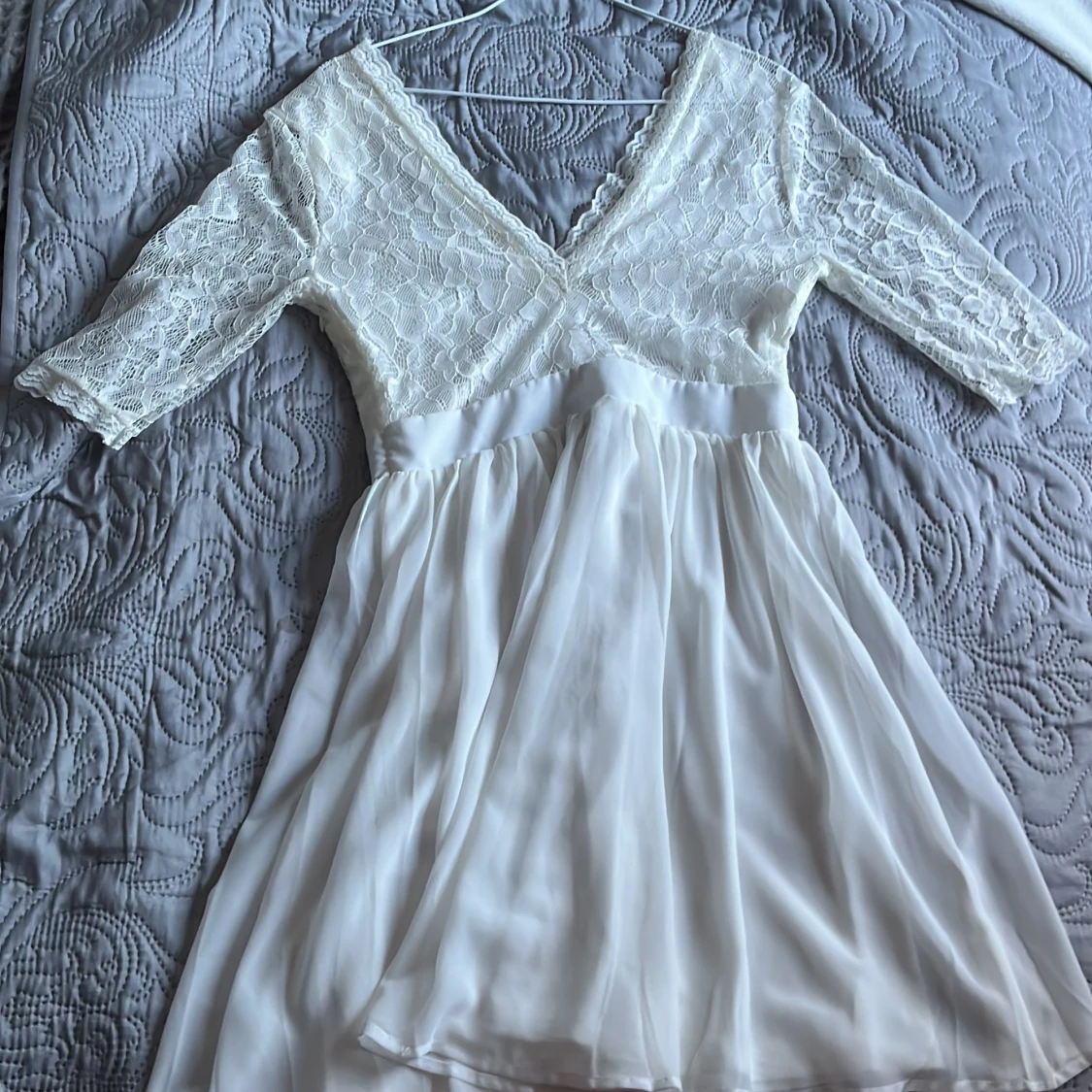 Student/vit kort klänning  - 90