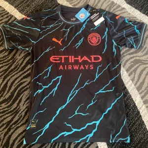 Manchester city fotbollströja  - Helt ny Manchester city fotbollströja och aldrig använd. Säljer den pga att den inte passade mig.