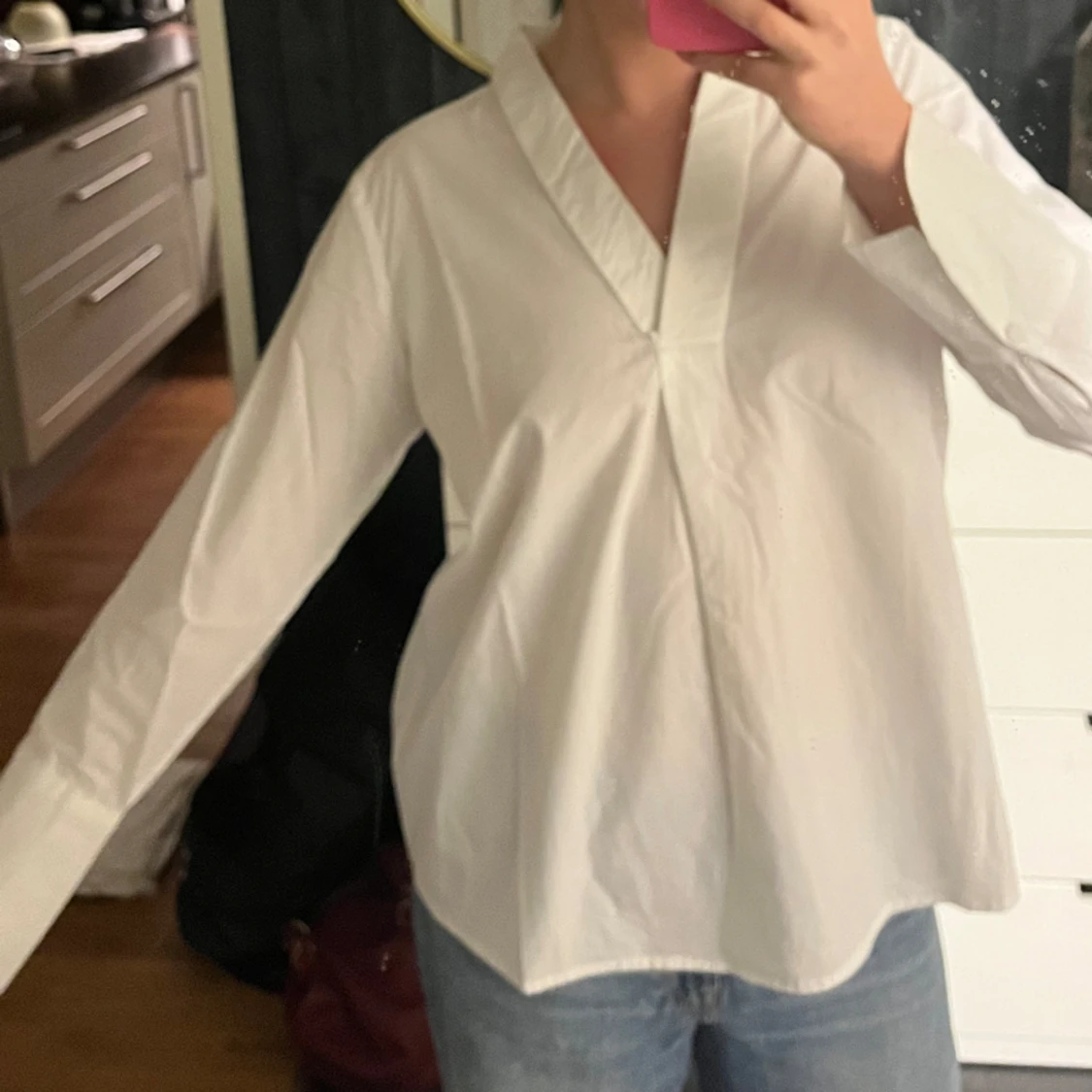 Vit skjort blus - 90