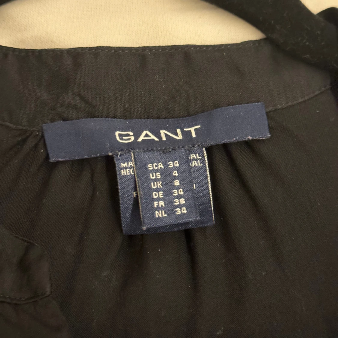 Gant svart satin blus/skjorta  - 90