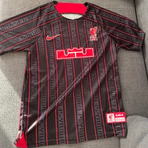 Liverpool x Lebron tröja  -  Säljer min Liverpool x Lebron tröja. Köpte den för ett tag sen och har använt den några gånger men nu säljer jag den eftersom att jag tycker att den är för stor. Den är i mycket bra skick. Dm för fler frågor!