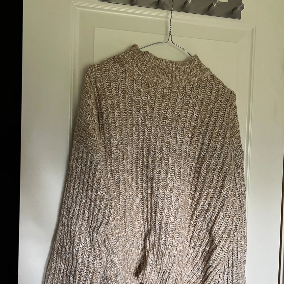 Brun/beige stickad tröja - 90