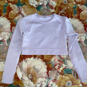 aim’n purple ribbad crop top longsleeve  - aim’n purple ribbad crop top longsleeve 