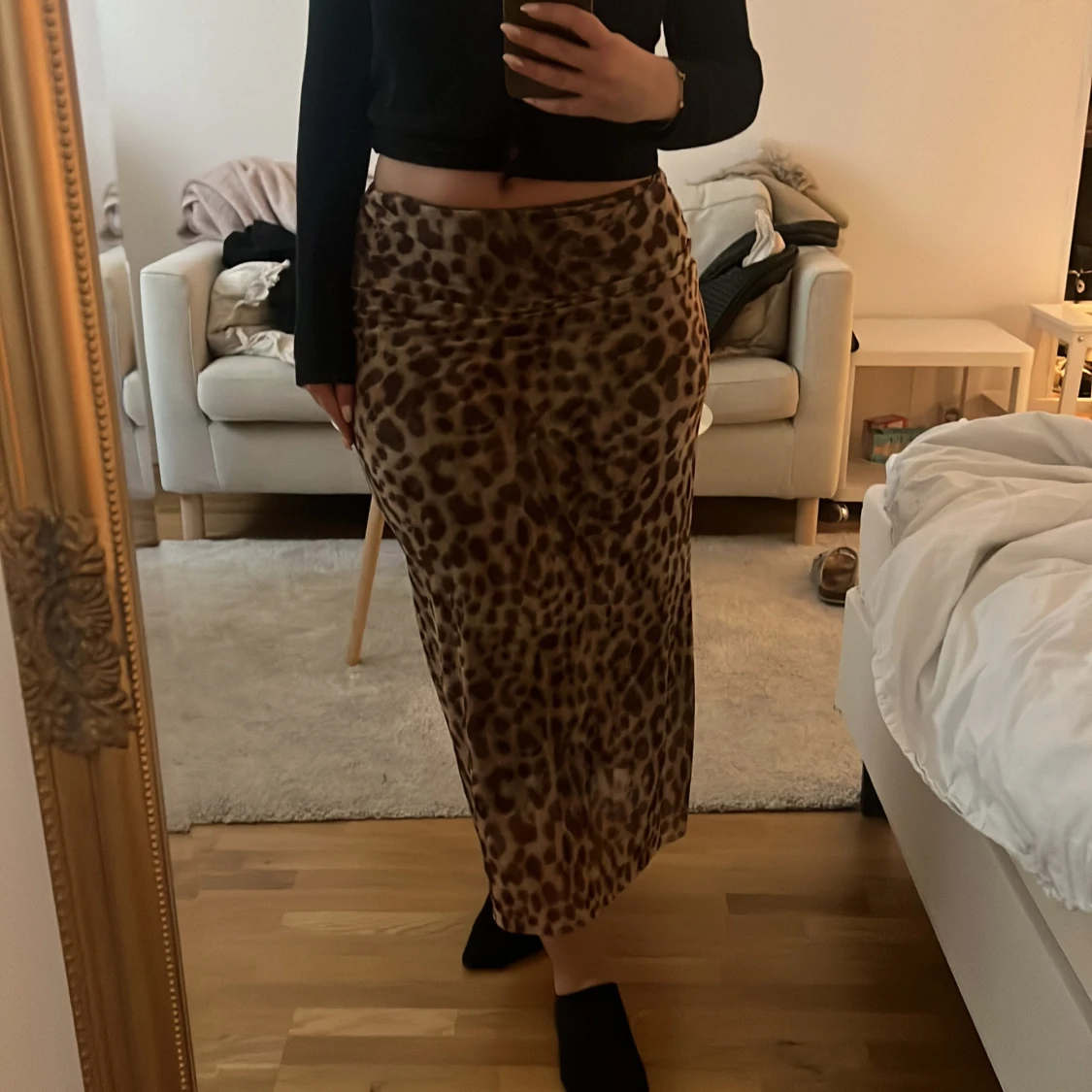 Leopard kjol i mesh från Zara