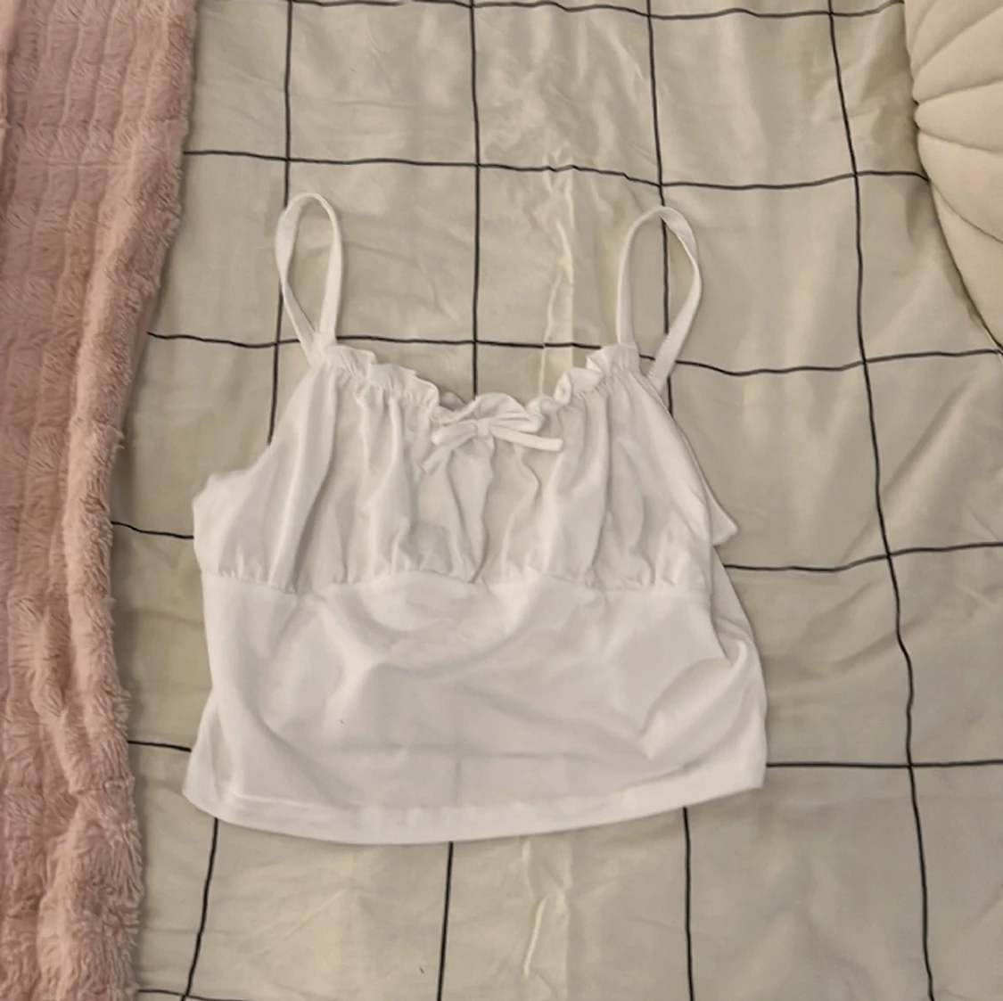 Vit croppat linne från Shein