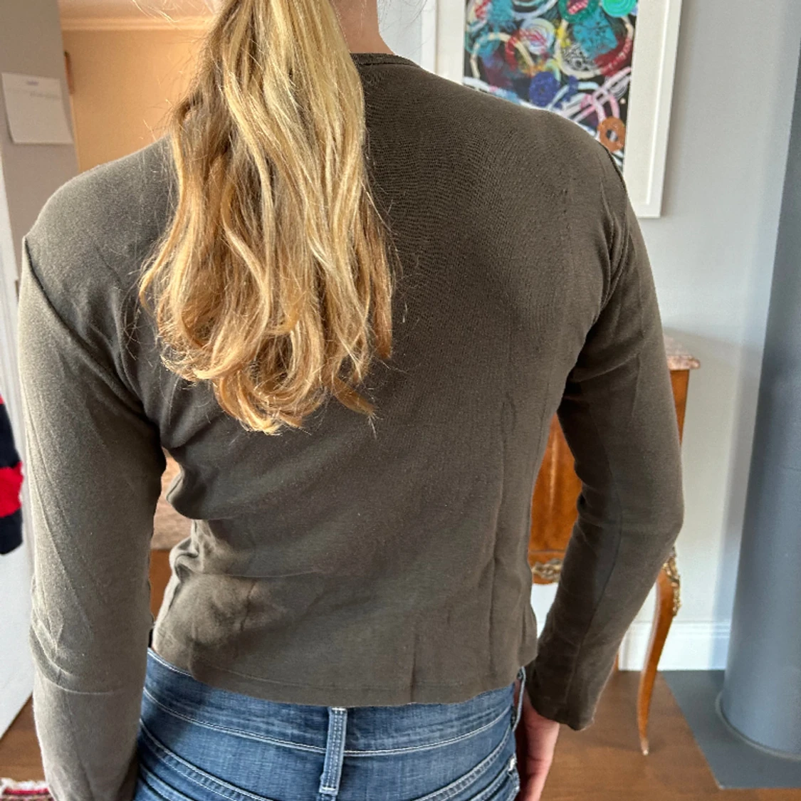 Grön långarmad topp - 91