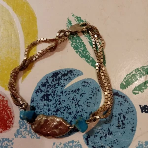 Armband med pärlor turkos S925 . - Fint gammalt vintage armband 925 .fint skick .hämtas i Skene alt skickas o .