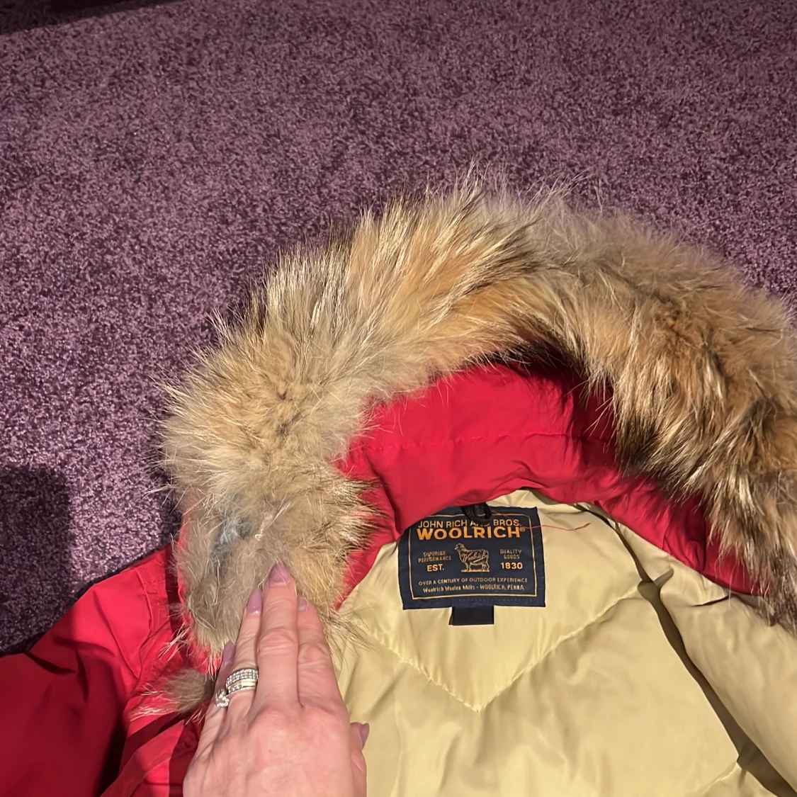 Varm röd woolrich xs - 91