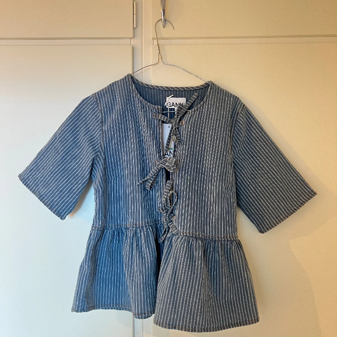 GANNI denim blouse