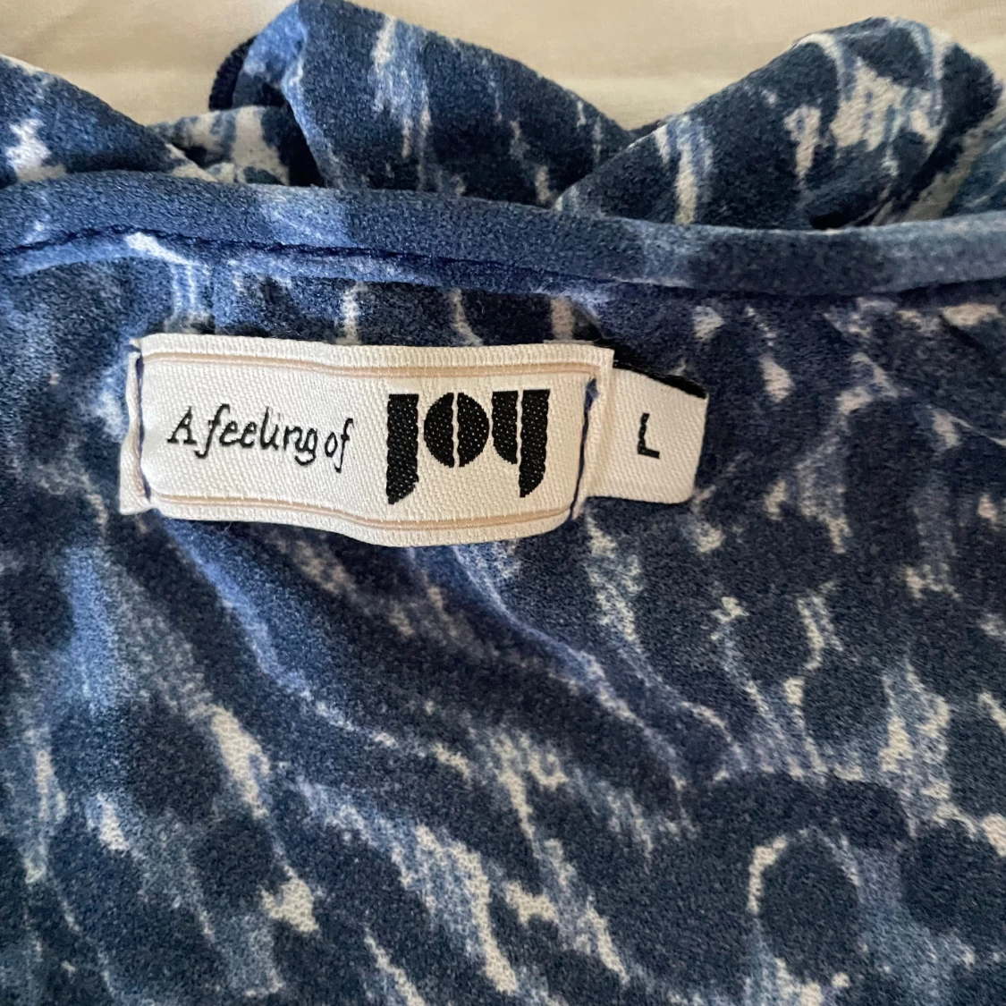 Blå leopard blus  - 91