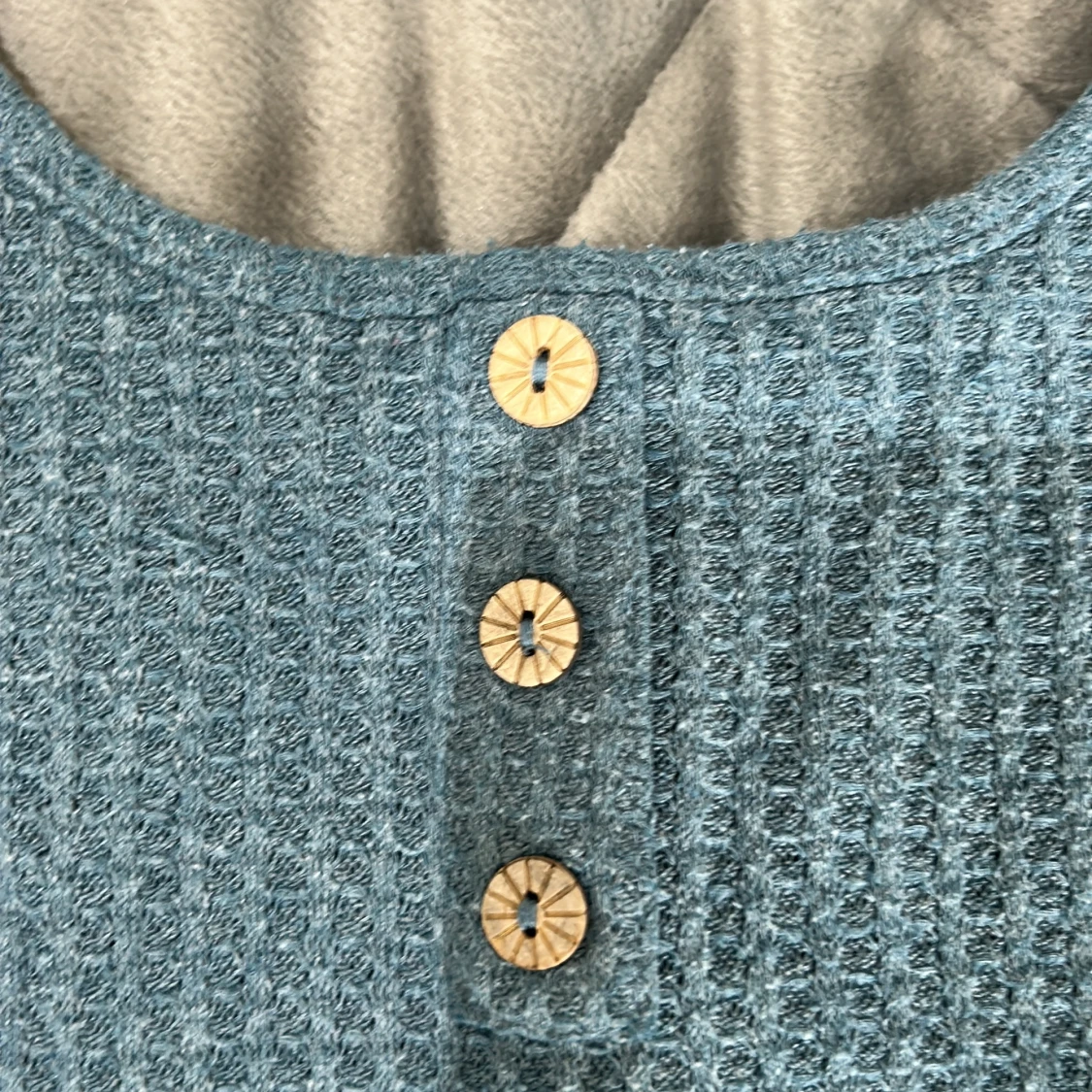 Blått ribbat shorts-set med linnetopp - 2