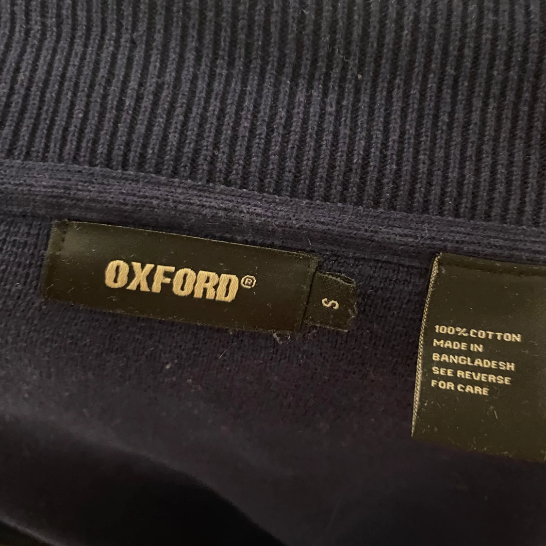 Mörkblå zip-jacka från Oxford - 1