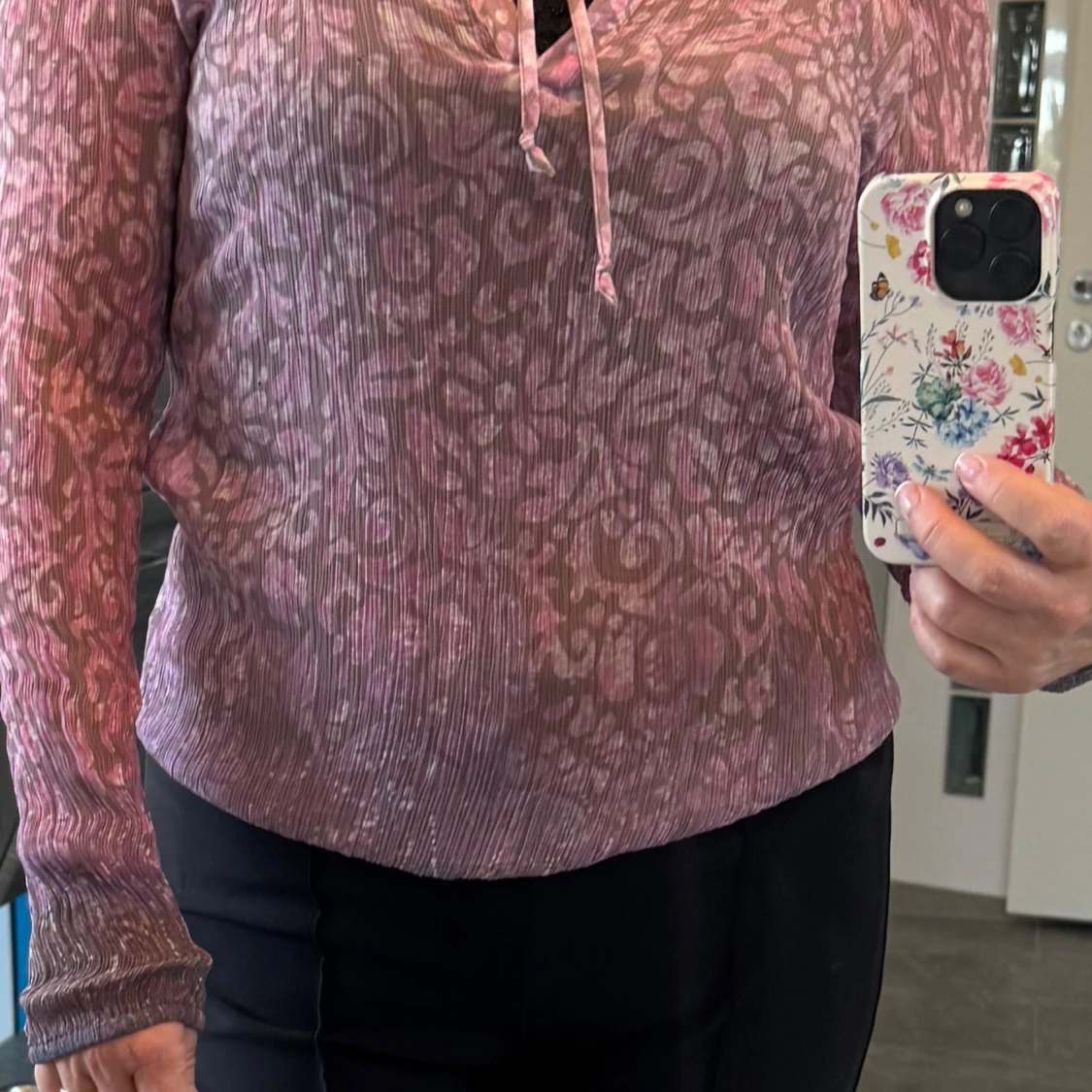 Rosalila blus med leopardmönster Lucky Brand - 1