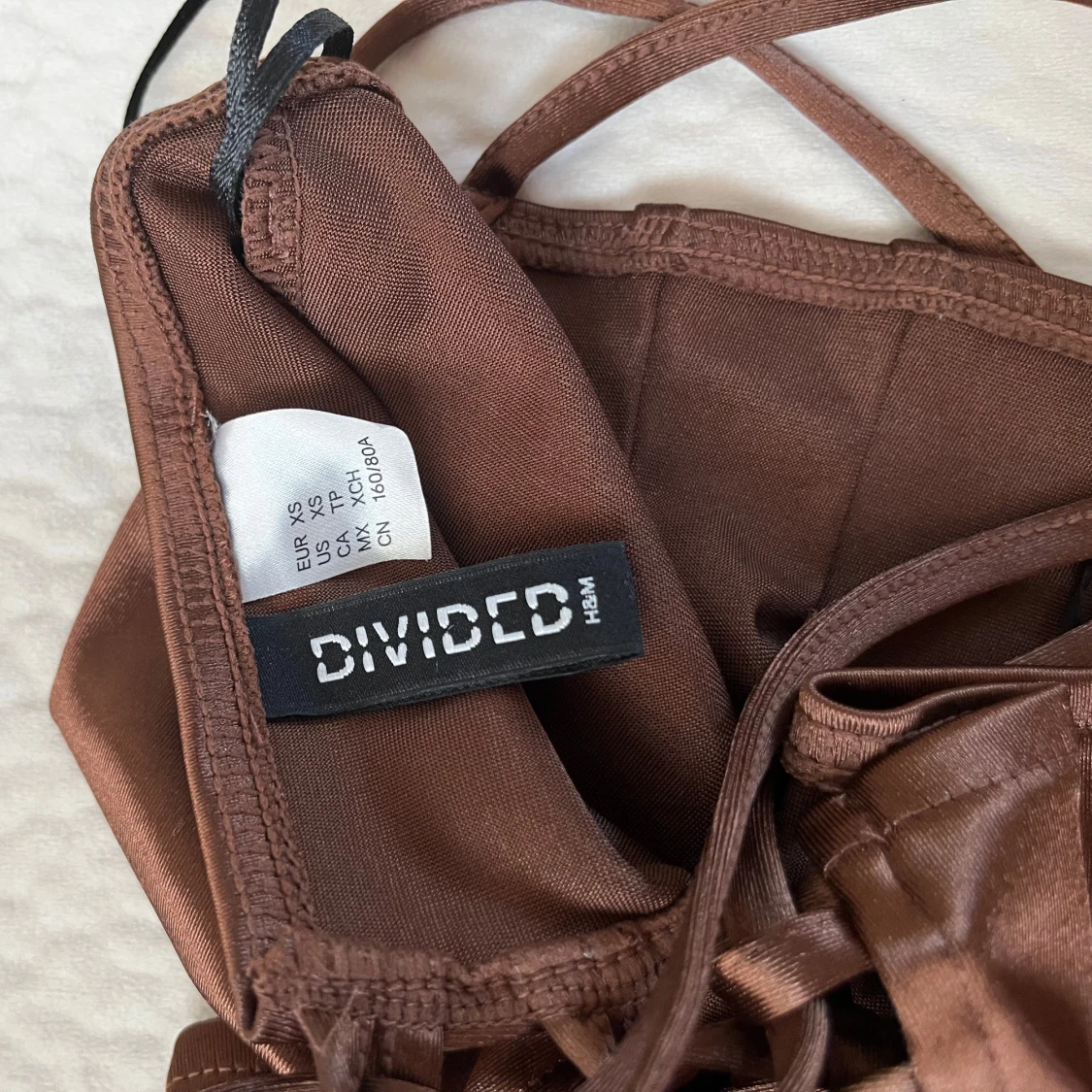Brun korsett-topp från Divided XS - 3