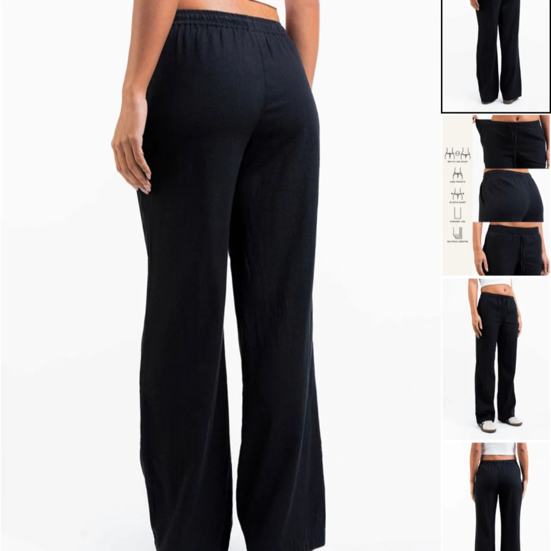 Svarta linnebyxor  - 1