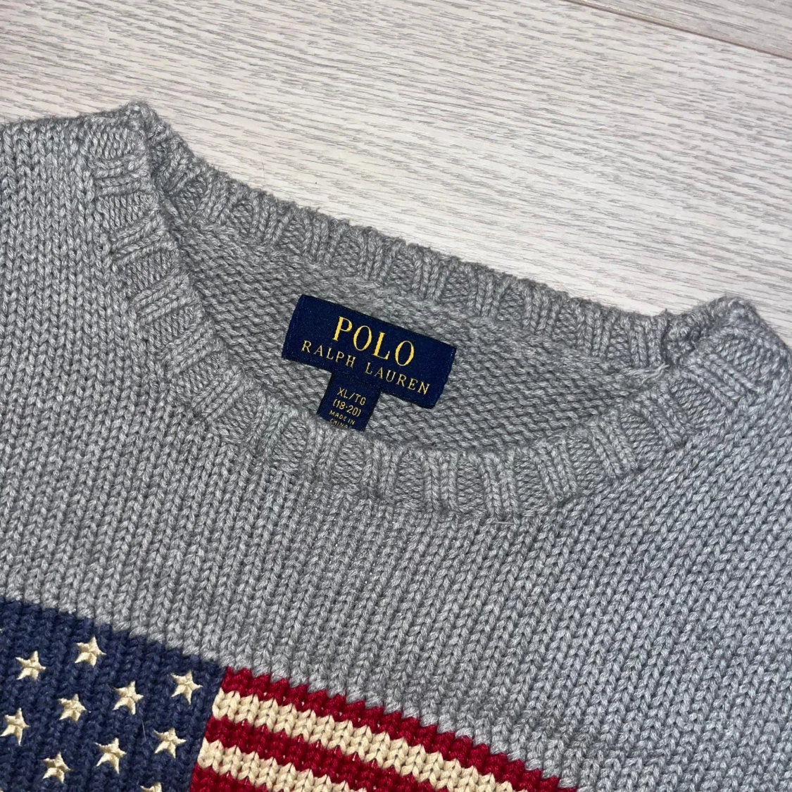 Grå stickad tröja Polo Ralph Lauren 🇺🇸💯 - 1