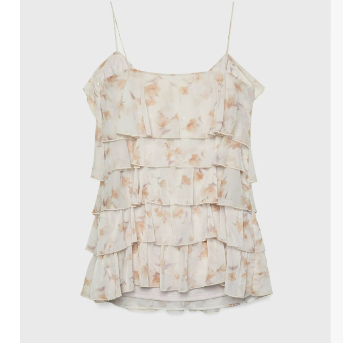  blommig volangklänning - 1