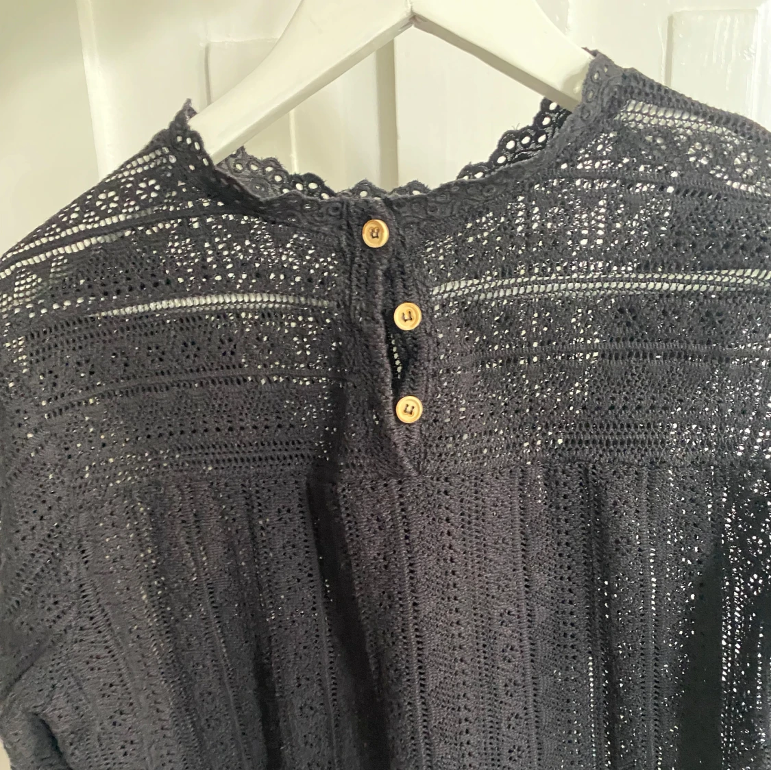 Svart vävd blus - 1