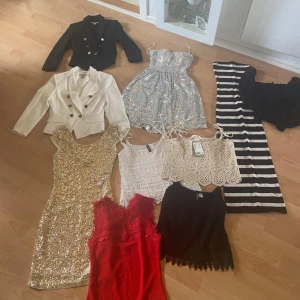 Urval av fest kläder - Kavajer, snygga toppar, klänningar  (Kontakta för specifika kläder du vill jag ska fota)