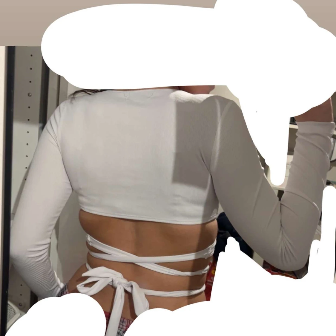 Vit omlottopp med knyt SHEIN - 1